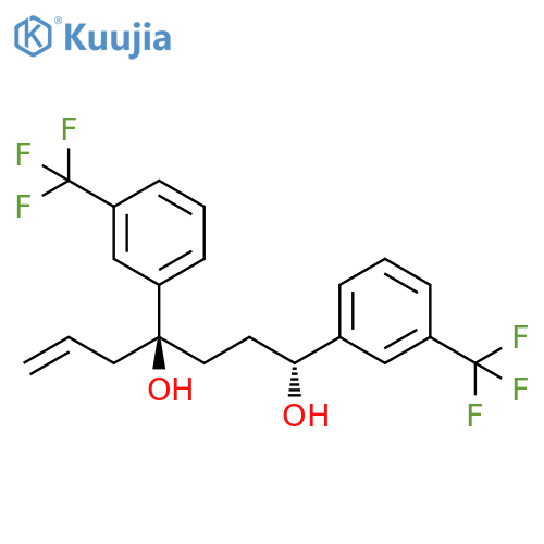 6-Heptene-1,4-diol, 1,4-bis[3-(trifluoromethyl)phenyl]-, (1R,4S)-rel- structure