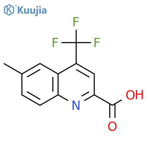 2-QUINOLINECARBOXYLIC ACID, 6-METHYL-4-(TRIFLUOROMETHYL)- structure