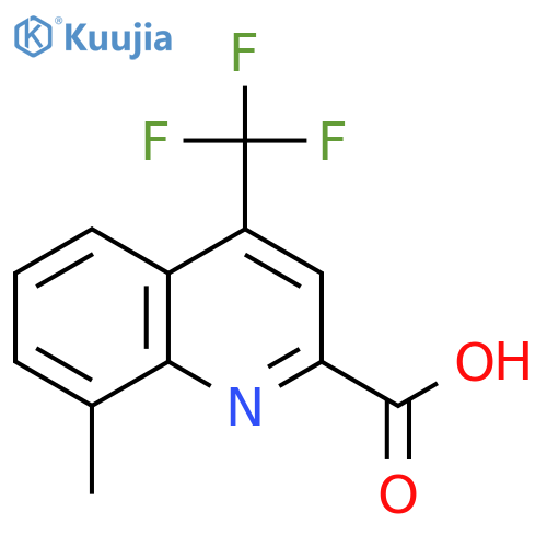 2-QUINOLINECARBOXYLIC ACID, 8-METHYL-4-(TRIFLUOROMETHYL)- structure