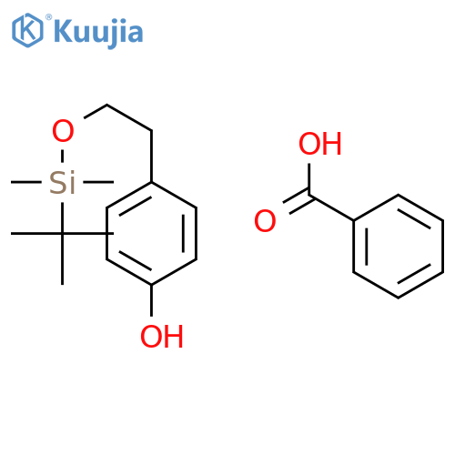 Phenol, 4-[2-[[(1,1-dimethylethyl)dimethylsilyl]oxy]ethyl]-, benzoate structure