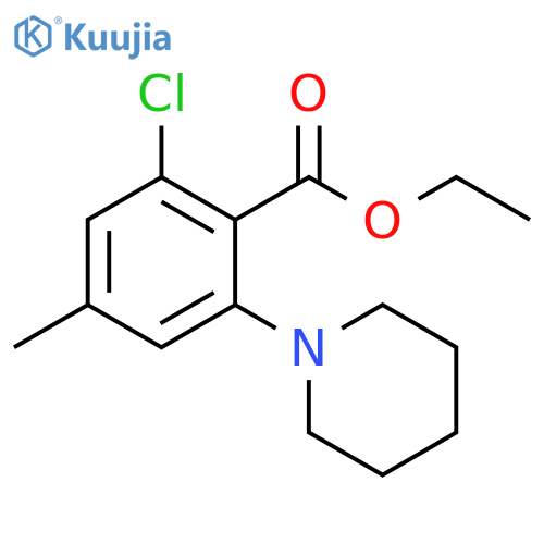 BENZOIC ACID, 2-CHLORO-4-METHYL-6-(1-PIPERIDINYL)-, ETHYL ESTER structure