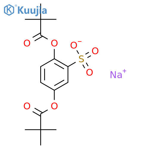 sodium 2,5-bis[(2,2-dimethylpropanoyl)oxy]benzenesulfonate structure