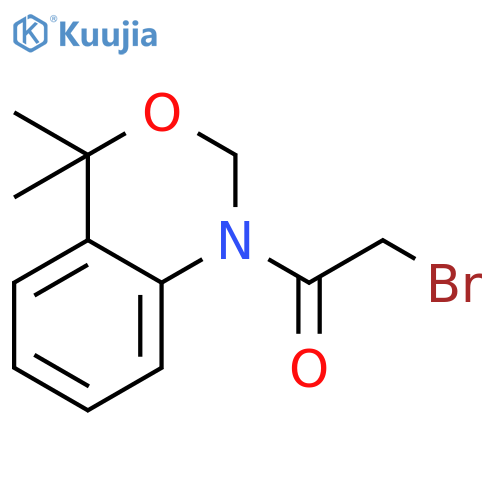 2H-3,1-Benzoxazine, 1-(bromoacetyl)-1,4-dihydro-4,4-dimethyl- structure