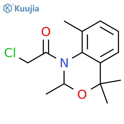2H-3,1-BENZOXAZINE, 1-(CHLOROACETYL)-1,4-DIHYDRO-2,4,4,8-TETRAMETHYL- structure