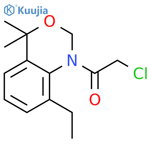 2H-3,1-BENZOXAZINE, 1-(CHLOROACETYL)-8-ETHYL-1,4-DIHYDRO-4,4-DIMETHYL- structure