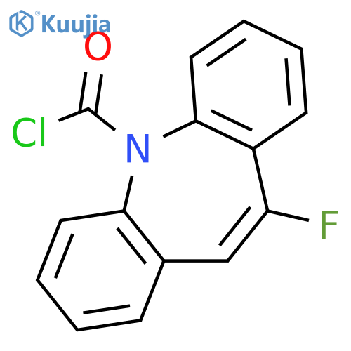 5H-Dibenz[b,f]azepine-5-carbonyl chloride, 10-fluoro- structure