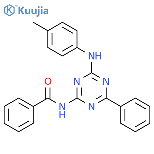 Benzamide, N-[4-[(4-methylphenyl)amino]-6-phenyl-1,3,5-triazin-2-yl]- structure