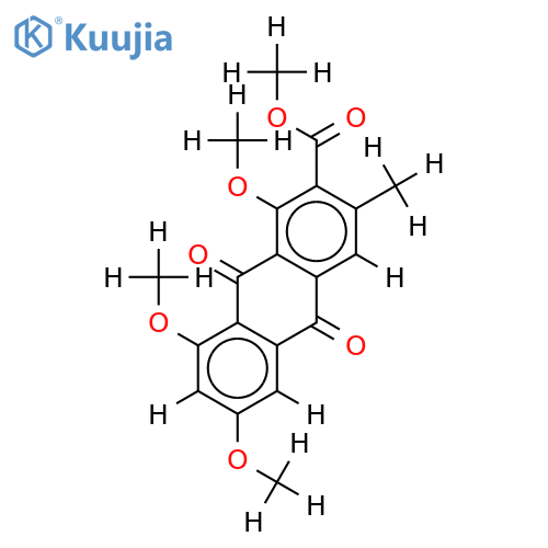 Tri-Me ether,M e ester-1,6,8-Trihydroxy-3-methylanthraquinone-2-carboxylic acid structure