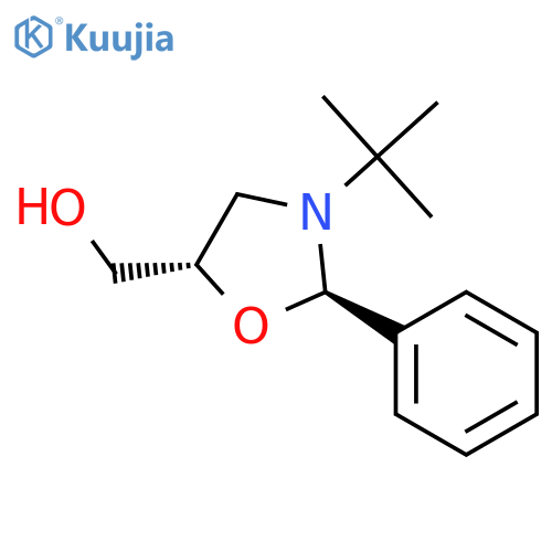 5-OXAZOLIDINEMETHANOL, 3-(1,1-DIMETHYLETHYL)-2-PHENYL-, (2R-TRANS)- structure