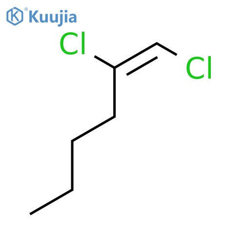 1-Hexene, 1,2-dichloro-, (E)- structure