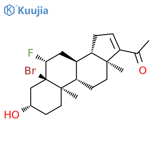 Pregn-16-en-20-one, 5-bromo-6-fluoro-3-hydroxy-, (3b,5a,6b)- structure