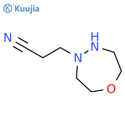 1,4,5-Oxadiazepine-4(5H)-propanenitrile, tetrahydro- structure