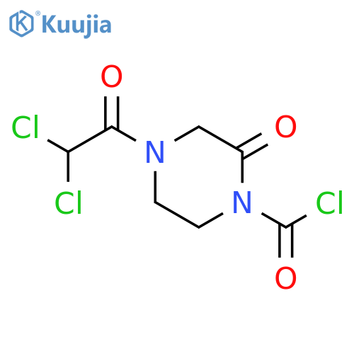 1-PIPERAZINECARBONYL CHLORIDE, 4-(DICHLOROACETYL)-2-OXO- structure