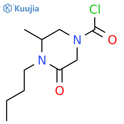 1-PIPERAZINECARBONYL CHLORIDE, 4-BUTYL-3-METHYL-5-OXO- structure