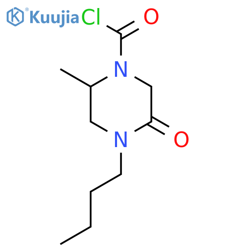 1-Piperazinecarbonyl chloride, 4-butyl-2-methyl-5-oxo- structure