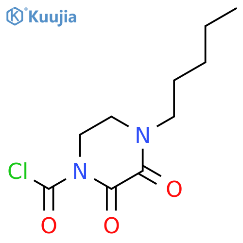1-PIPERAZINECARBONYL CHLORIDE, 2,3-DIOXO-4-PENTYL- structure