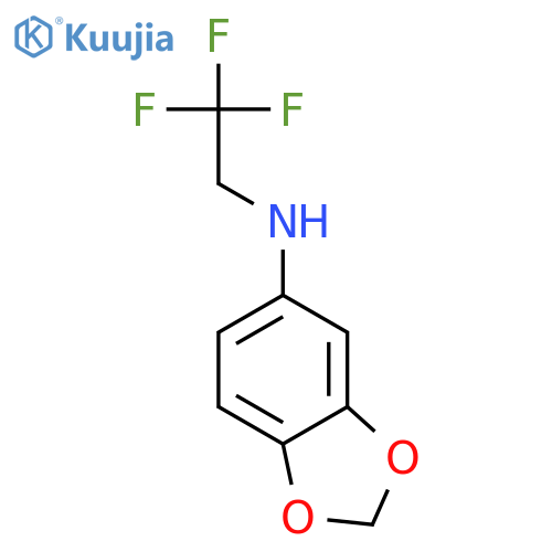 N-(2,2,2-trifluoroethyl)-1,3-benzodioxol-5-amine structure