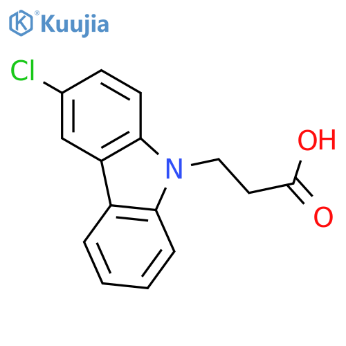 9H-CARBAZOLE-9-PROPANOIC ACID, 3-CHLORO- structure
