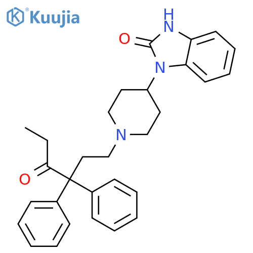 3-[1-(4-oxo-3,3-diphenylhexyl)piperidin-4-yl]-1h-benzimidazol-2-one structure