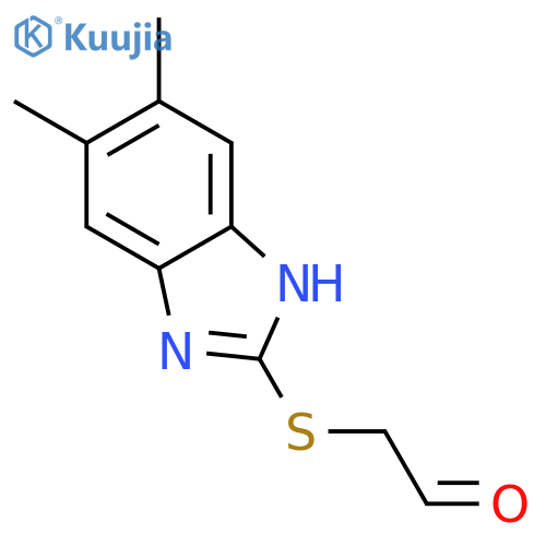 Acetaldehyde, [(5,6-dimethyl-1H-benzimidazol-2-yl)thio]- structure