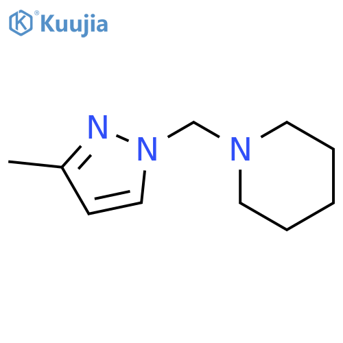 Piperidine, 1-[(3-methyl-1H-pyrazol-1-yl)methyl]- structure