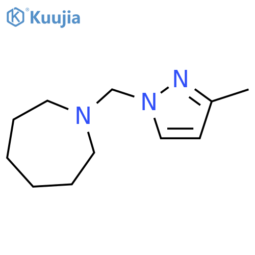 1H-Azepine, hexahydro-1-[(3-methyl-1H-pyrazol-1-yl)methyl]- structure