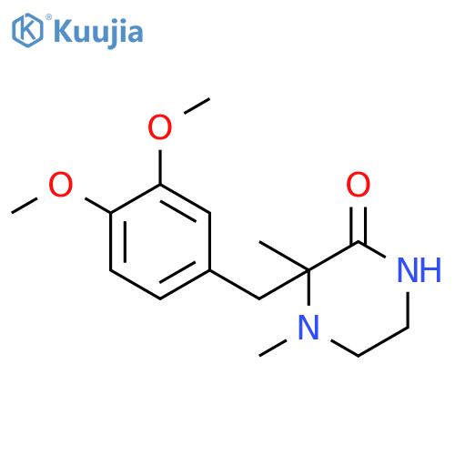 Piperazinone, 3-[(3,4-dimethoxyphenyl)methyl]-3,4-dimethyl- structure