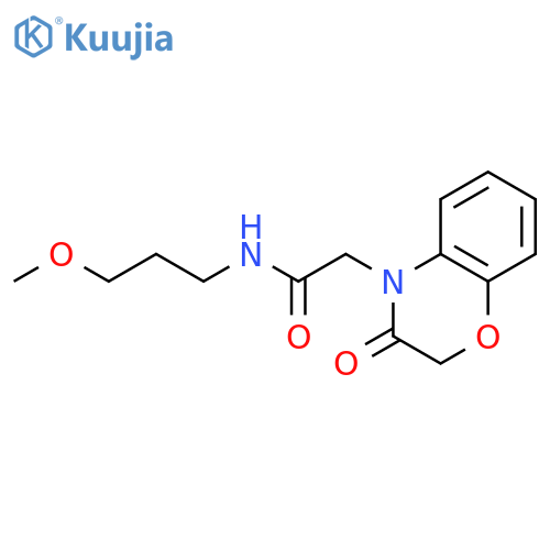 N-(3-methoxypropyl)-2-(3-oxo-2,3-dihydro-4H-1,4-benzoxazin-4-yl)acetamide structure