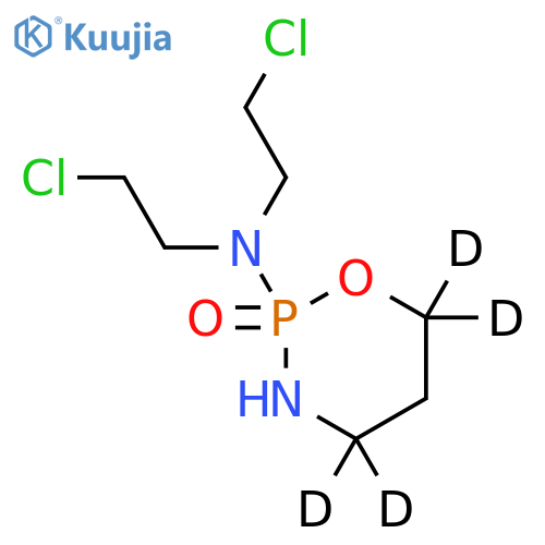 N,N-bis(2-chloroethyl)(4,4,6,6-~2~H_4_)-1,3,2-oxazaphosphinan-2-amine 2-oxide structure