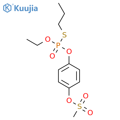 4-{[ethoxy(propylsulfanyl)phosphoryl]oxy}phenyl methanesulfonate structure