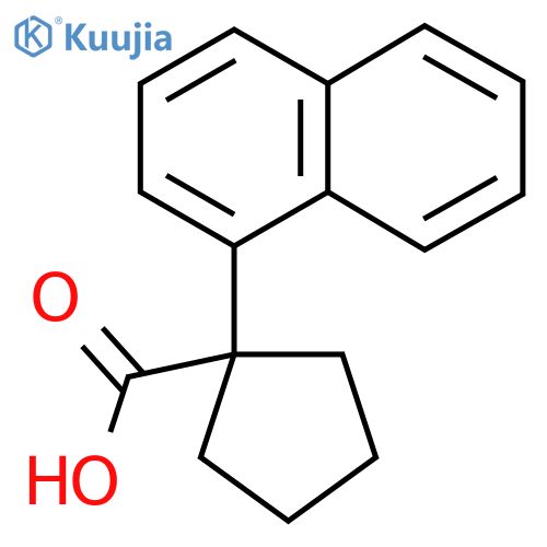 1-(naphthalen-1-yl)cyclopentane-1-carboxylic acid structure