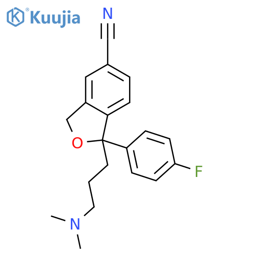 1-3-(dimethylamino)propyl-1-(4-fluorophenyl)-1,3-dihydro-2-benzofuran-5-carbonitrile structure