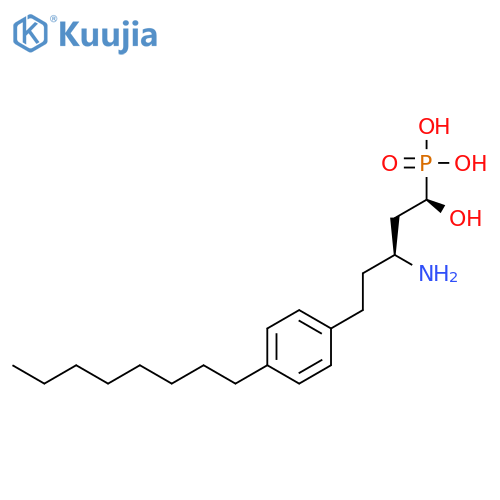 PHOSPHONIC ACID, [(1R,3S)-3-AMINO-1-HYDROXY-5-(4-OCTYLPHENYL)PENTYL]- structure