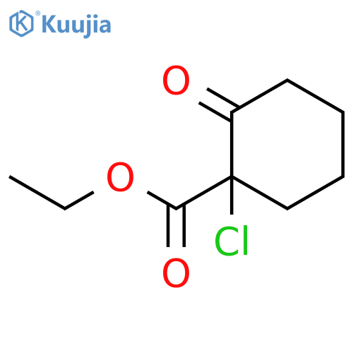Cyclohexanecarboxylic acid, 1-chloro-2-oxo-, ethyl ester structure
