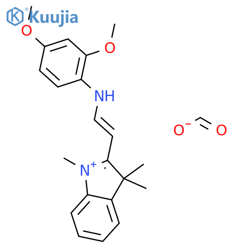 2-{2-[(2,4-dimethoxyphenyl)amino]ethenyl}-1,3,3-trimethyl-3H-indolium formate structure