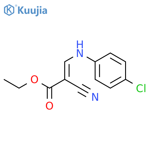 Ethyl 3-(4-Chlorophenyl)amino-2-cyanoprop-2-enoate structure
