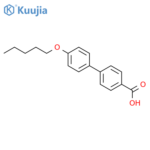 4-(pentyloxy)-4'-biphenylcarboxylic acid structure