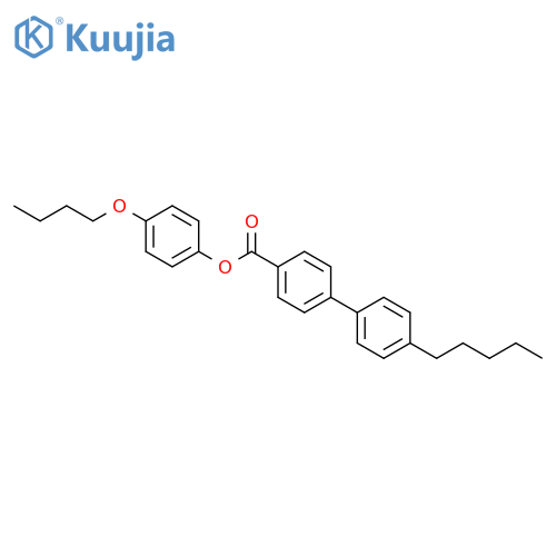 [1,1'-Biphenyl]-4-carboxylic acid, 4'-pentyl-, 4-butoxyphenyl ester structure