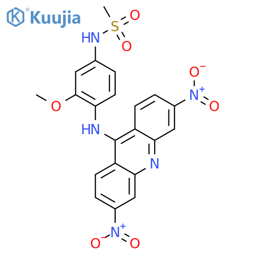 N-{4-[(3,6-dinitroacridin-9-yl)amino]-3-methoxyphenyl}methanesulfonamide structure