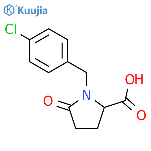 1-(4-chlorobenzyl)-5-oxo-L-proline structure