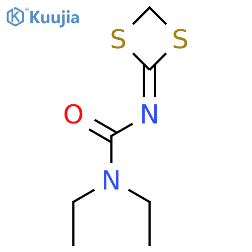 Urea, 1,3-dithietan-2-ylidenediethyl- structure