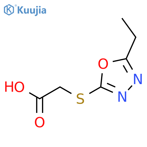 2-((5-Ethyl-1,3,4-oxadiazol-2-yl)thio)acetic acid structure