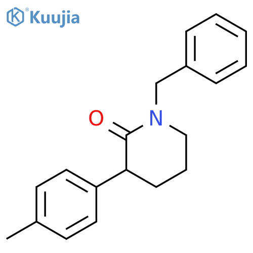 2-Piperidinone, 3-(4-methylphenyl)-1-(phenylmethyl)- structure
