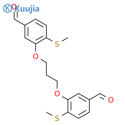 Benzaldehyde, 3,3'-[1,3-propanediylbis(oxy)]bis[4-(methylthio)- structure