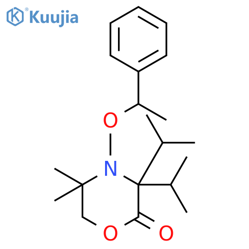2-MORPHOLINONE, 5,5-DIMETHYL-3,3-BIS(1-METHYLETHYL)-4-(1-PHENYLETHOXY)- structure