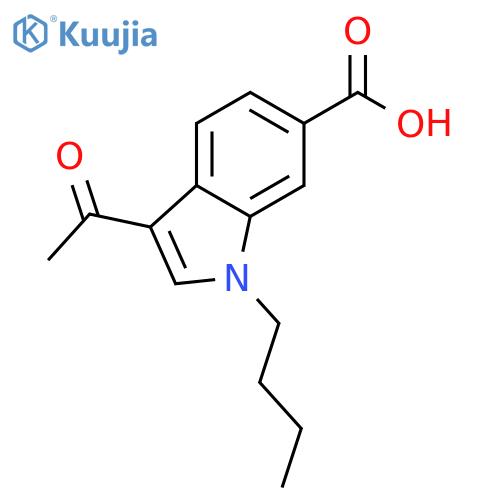 3-Acetyl-1-butyl-1H-indole-6-carboxylic acid structure