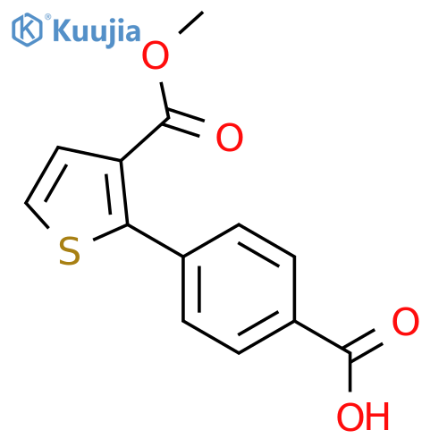 4-(3-(Methoxycarbonyl)thiophen-2-yl)benzoic acid structure