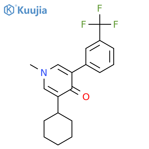4(1H)-PYRIDINONE, 3-CYCLOHEXYL-1-METHYL-5-[3-(TRIFLUOROMETHYL)PHENYL]- structure