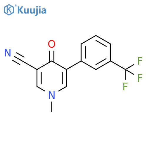 3-Pyridinecarbonitrile,1,4-dihydro-1-methyl-4-oxo-5-[3-(trifluoromethyl)phenyl]- structure