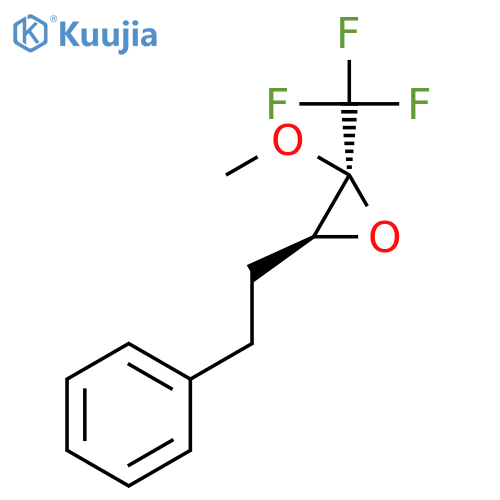 Oxirane, 2-methoxy-3-(2-phenylethyl)-2-(trifluoromethyl)-, (2R,3S)-rel- structure